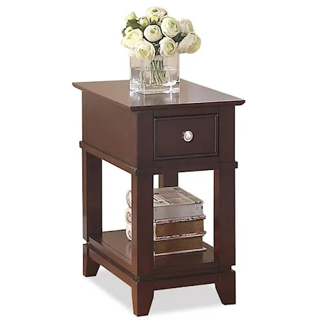 Chairside Table with 1 Drawer and 1 Lower Shelf